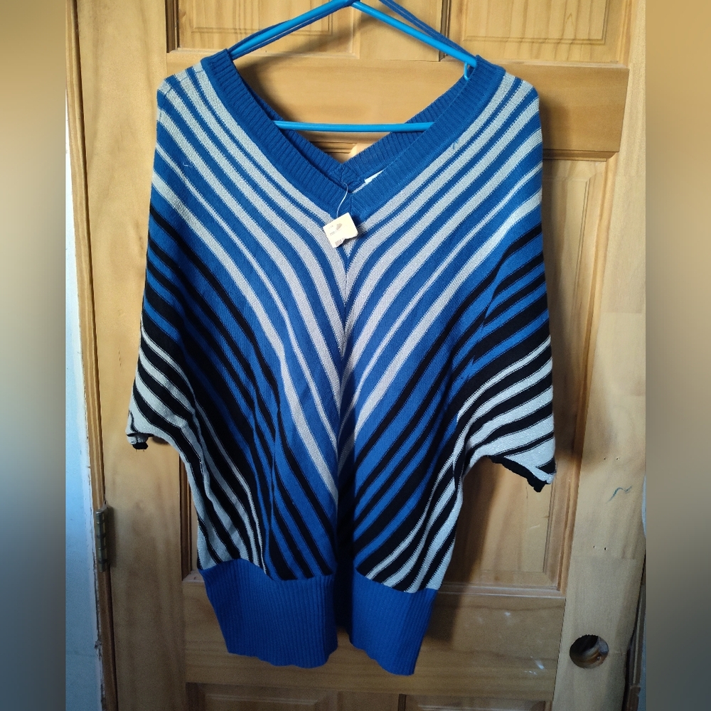 Nwt Blue Striped Women's Sweater